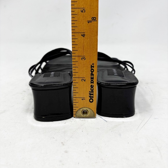 Y2K Bandolino Black Patent Leather Strappy Square Toe Sandals Women's Size 8M - Picture 7 of 9